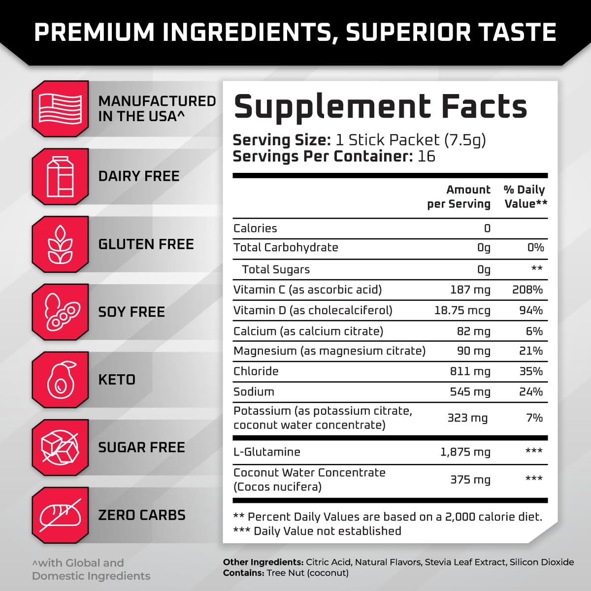 New Age Performance Hydration Packets, Electrolytes Powder, Liquid Enhancer for Dehydration Relief, L-Glutamine Amino Acids for Muscle Workout Recovery, Sugar Free & 0 Calorie, 16 Sticks (Fruit Punch)
