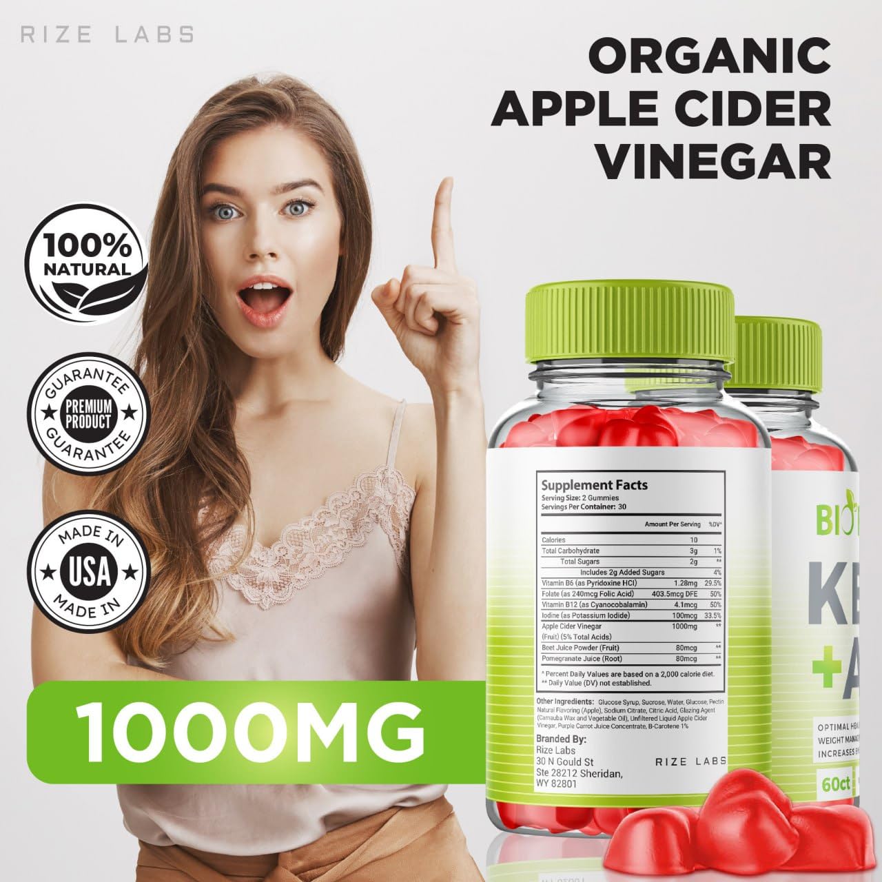 rize labs - Biofast Keto ACV Gummies for Advanced Weight Loss - Bio Fast Gummies Keto + ACV Slimming Belly Fat Diet (300 Gummies)