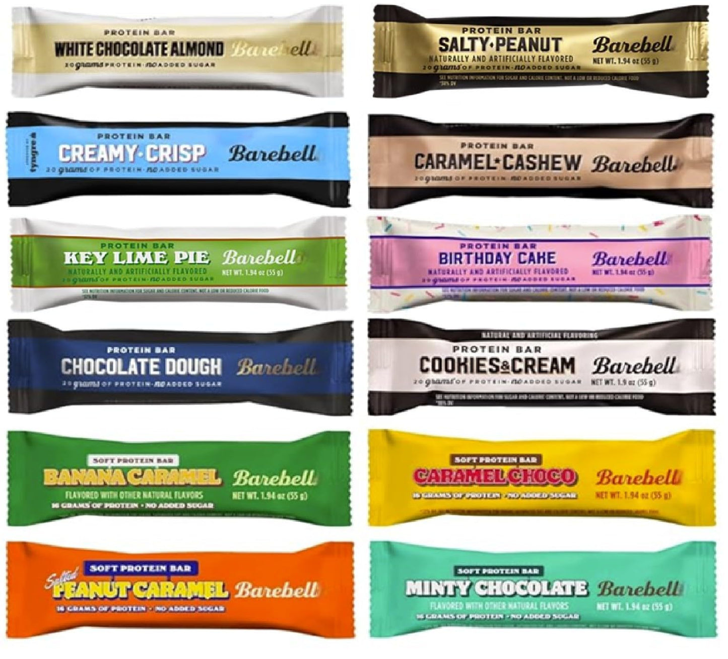 NEW FLAVORS Barebell Protein Bars Variety Pack | Pack of 12 Protein Bars with 20g of High Protein | KEY LIME PIE, BANANA CARAMEL and more | Sports Nutrition for Home & Gym, Post Workout Protein, Perfect for Vacation and Gifts for Men and Women