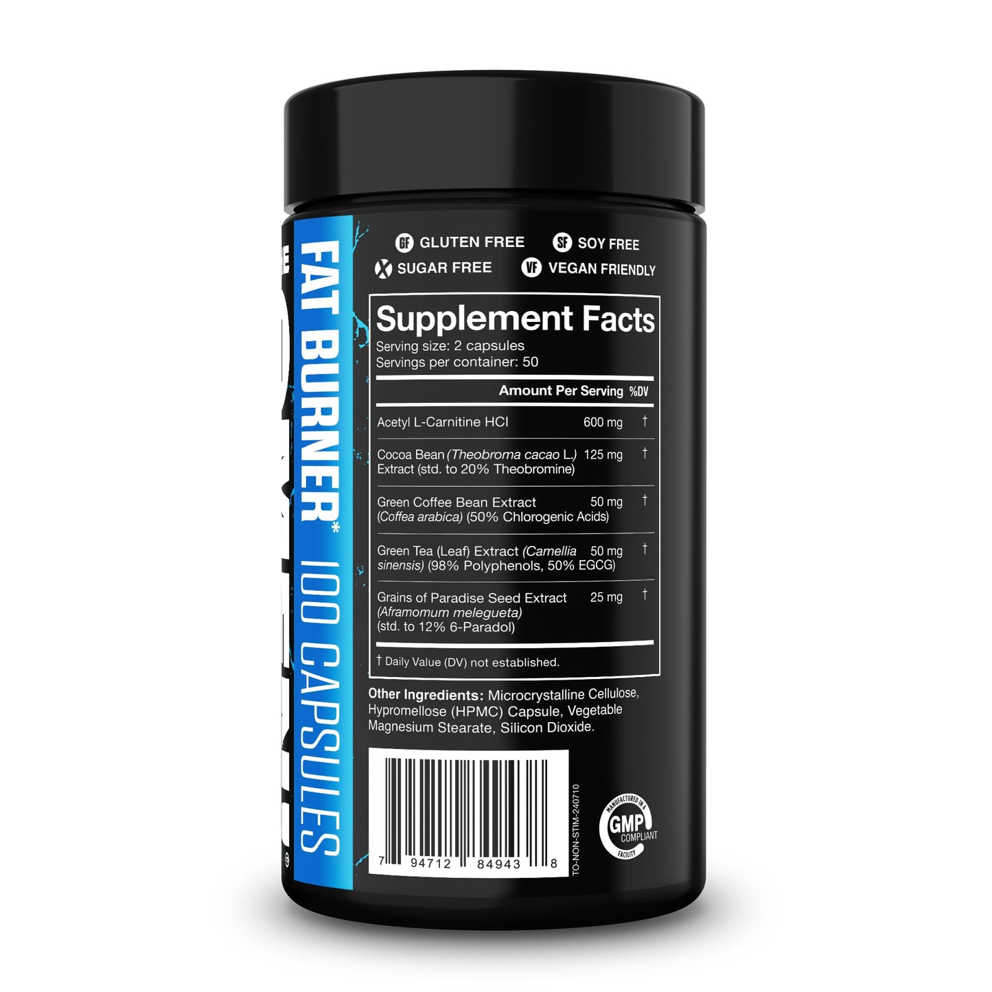 JNX SPORTS The Omen! Non-Stimulant Thermogenic Fat Burner - Caffeine-Free Dietary Supplement for Men & Women | Appetite Suppressant & Metabolism Booster | 100 Capsules