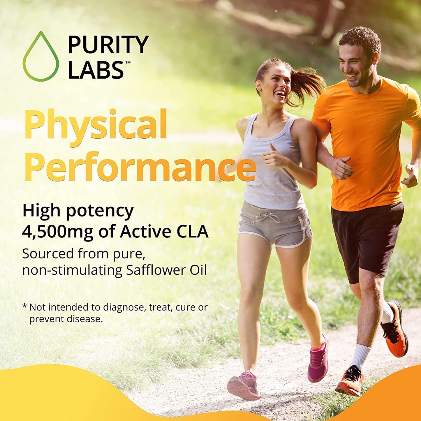 Purity Labs CLA Supplements 4500MG - Non-GMO Safflower Oil - Supports Energy, Weight Loss, Heart Health, and Muscle Health - 180 Soft gels
