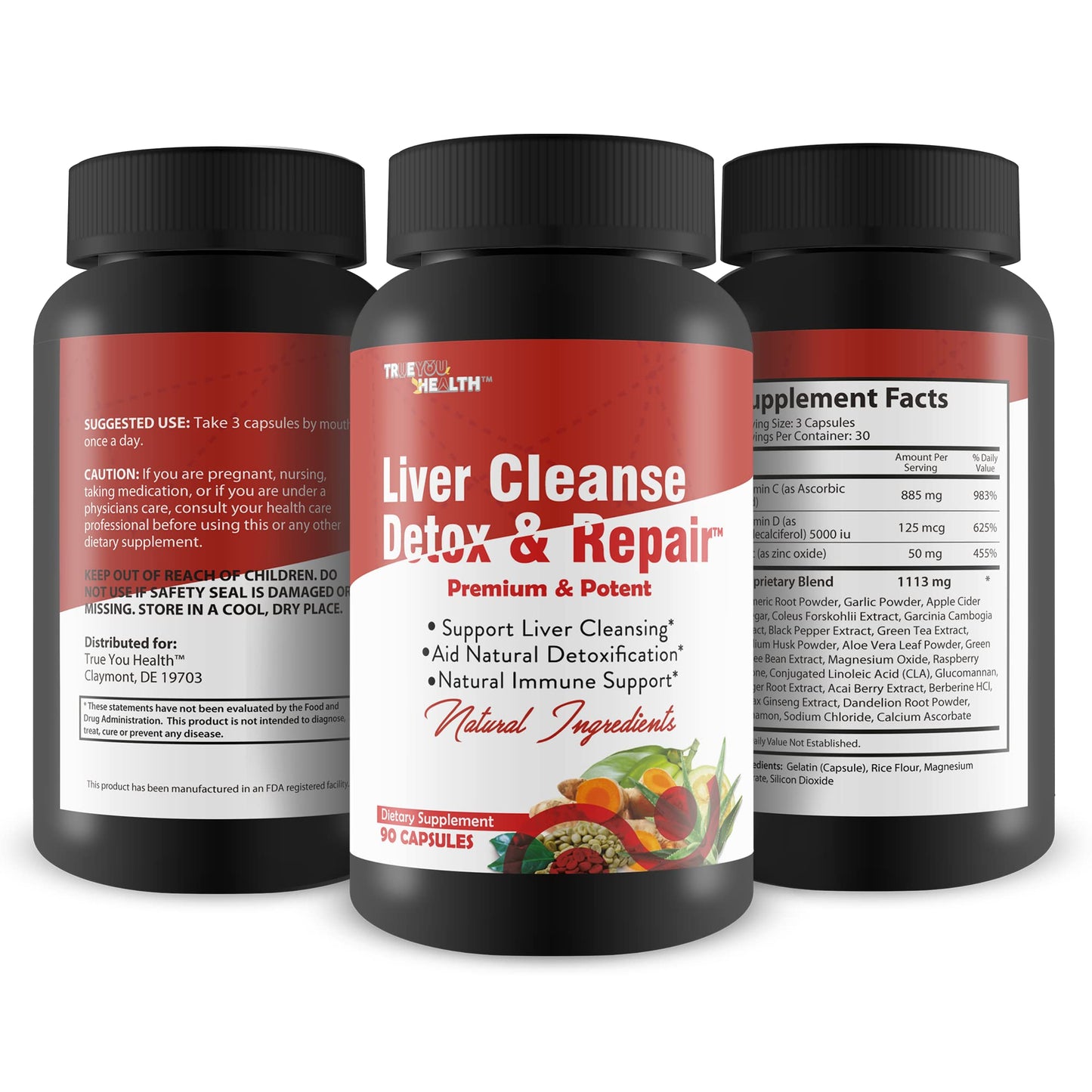 Liver Cleanse Detox & Repair - Liver, Kidney, & Colon Cleanse - Herbal Liver Support Supplement with Dandelion Root, Aloe, Turmeric, Ginger - Promote Liver Health Naturally
