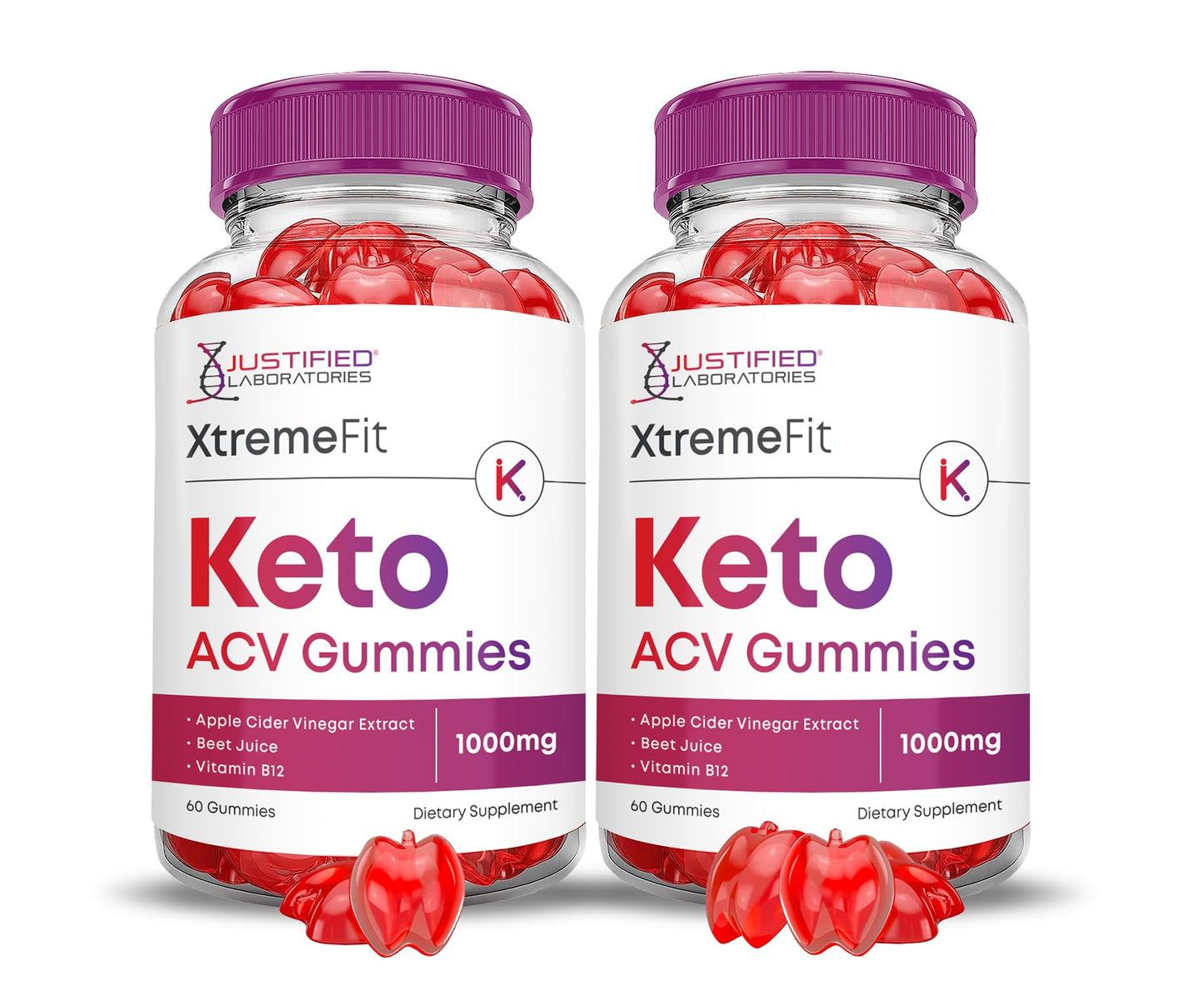 (2 Pack) Xtreme Fit Keto ACV Gummies Advanced Formula 1000MG XtremeFit Keto Gummies Apple Cider Vinegar Formulated with Pomegranate Beet Juice Powder B12 Vegan Non GMO 120 Gummys