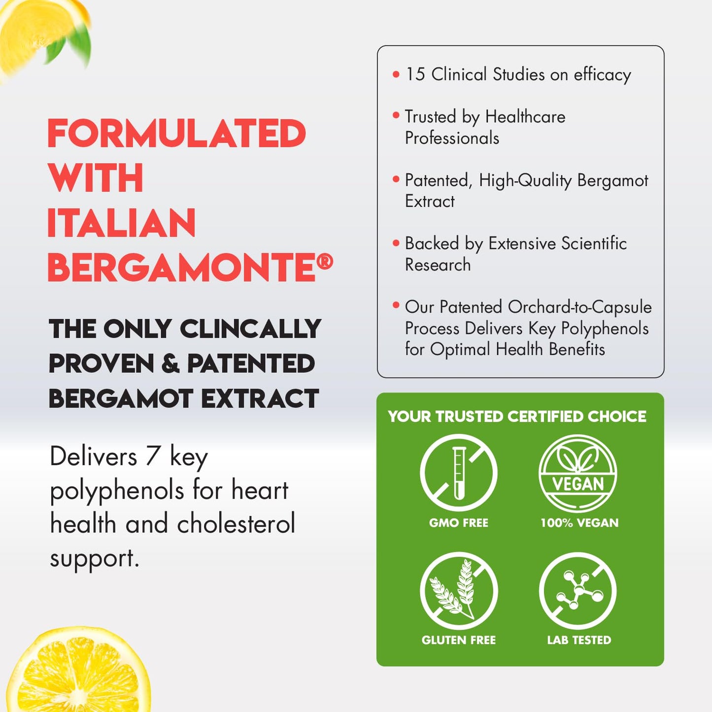 Bergamot Flow Italian Citrus Bergamot + S7 Nitric Oxide Boost, Clinically Proven - Supports Cholesterol, Blood Flow, Circulation & Energy Levels - Made with Patented Italian Bergamonte