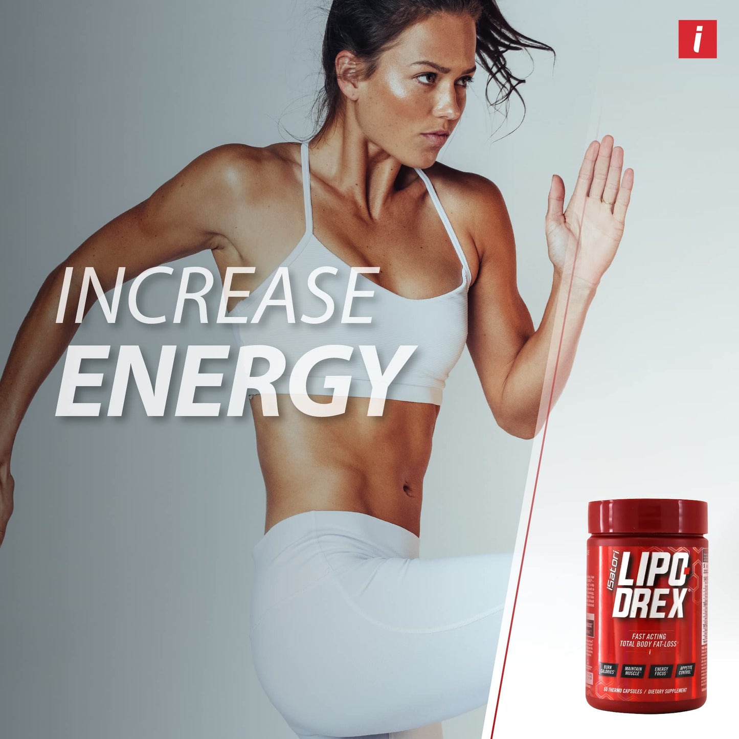 iSatori Lipo-Drex Fat Loss Thermogenic Formula - Focus Blend - Fast Acting Total Body Fat Burner Weight Loss Muscle Maintenance and Appetite Suppressant for Men and Women - 60 Capsules
