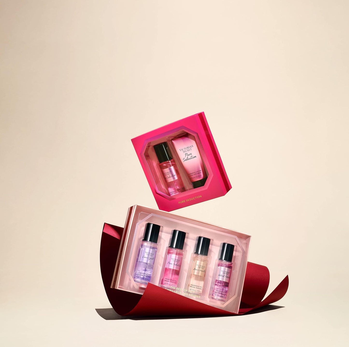 Victoria's Secret Fragrance Mist Collection 4 Piece Mini Gift Set, Assorted Scents
