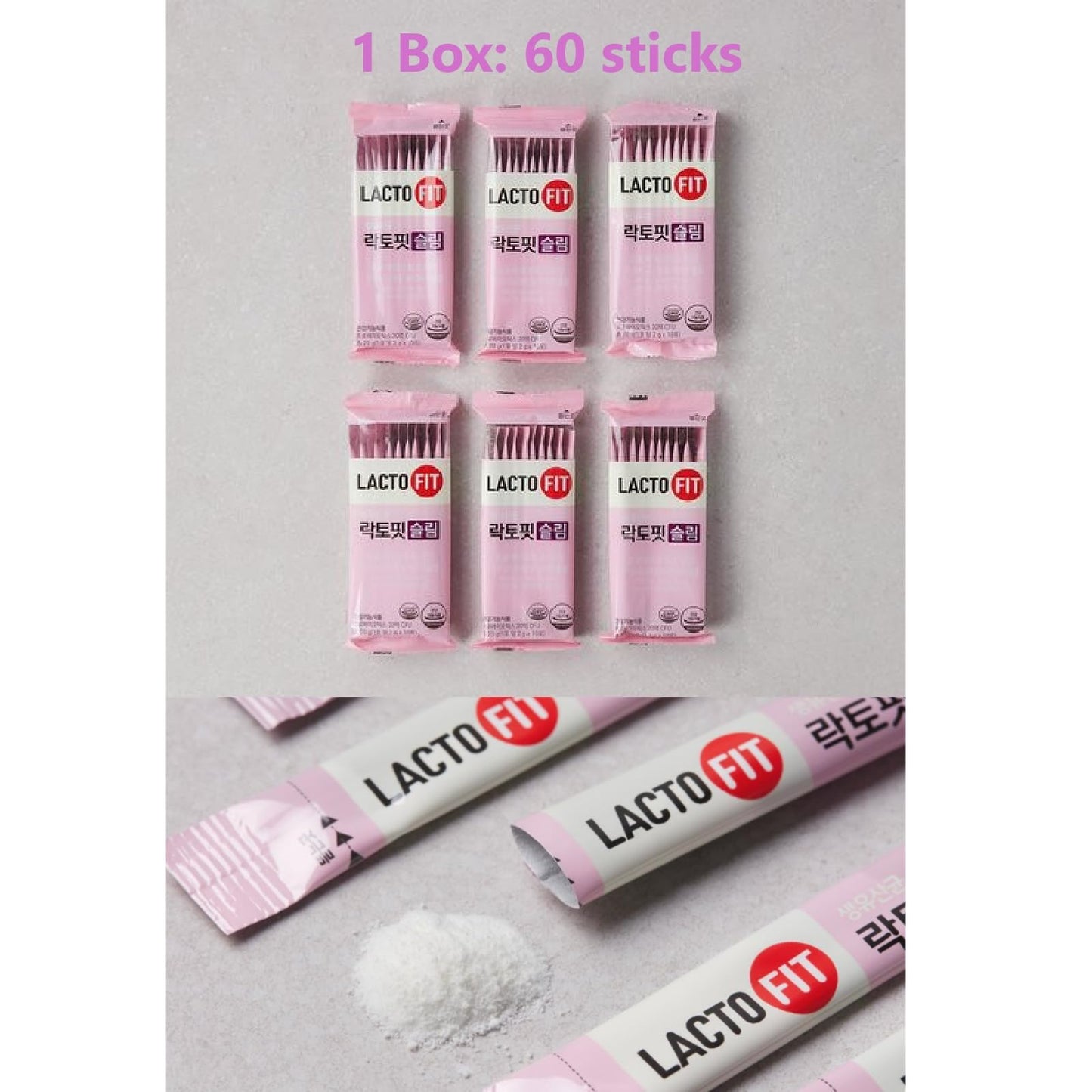 MENBLY Lacto-Fit Slim 1 Pack (2g x 60 Powder Sticks), Chong-Kun-Dang CKD Lactofit