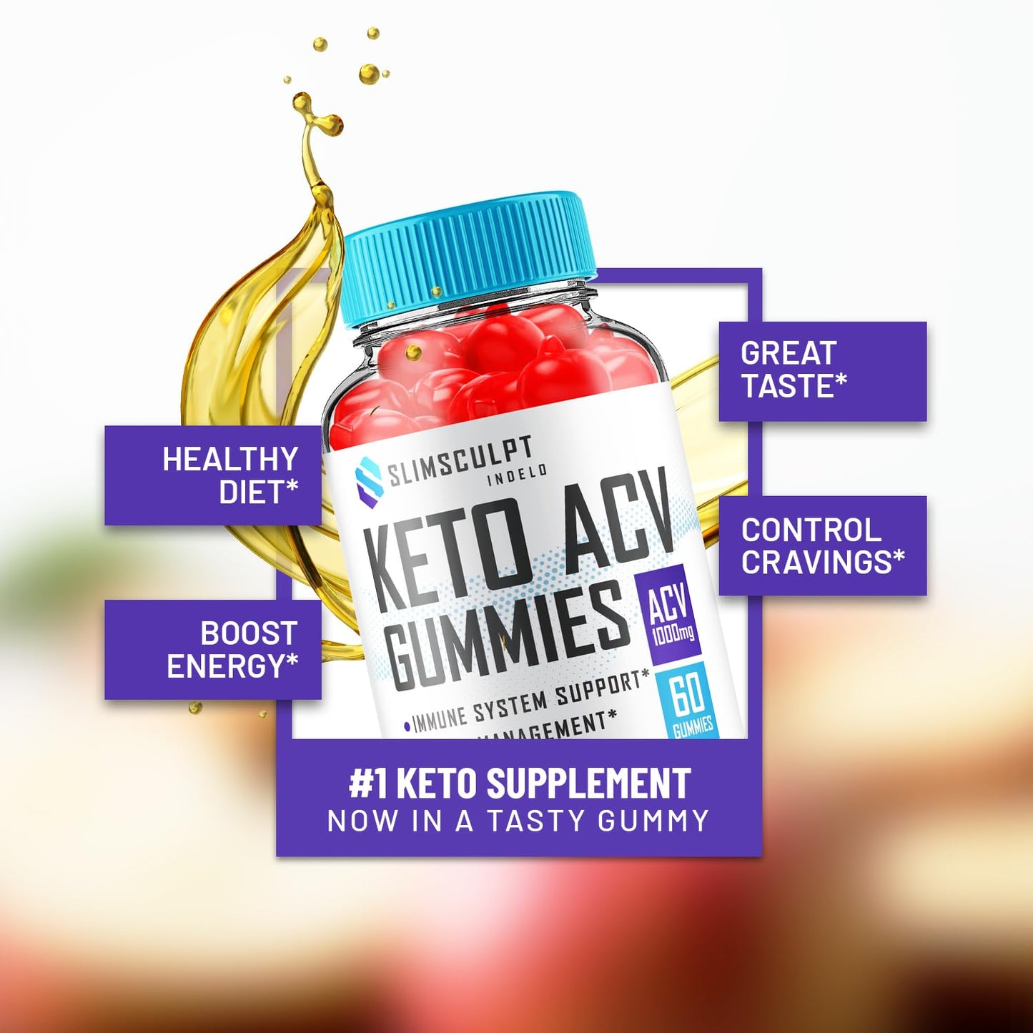 (2 Pack) Slimsculpt Keto ACV Weight Loss Gummies - Advanced Formula Slim Sculpt Keto plus ACV Gummies Apple Cider Vinegar Keto Slimsculpt ACV Gummies Dietary Supplement Reviews Men Women (120 Gummies)