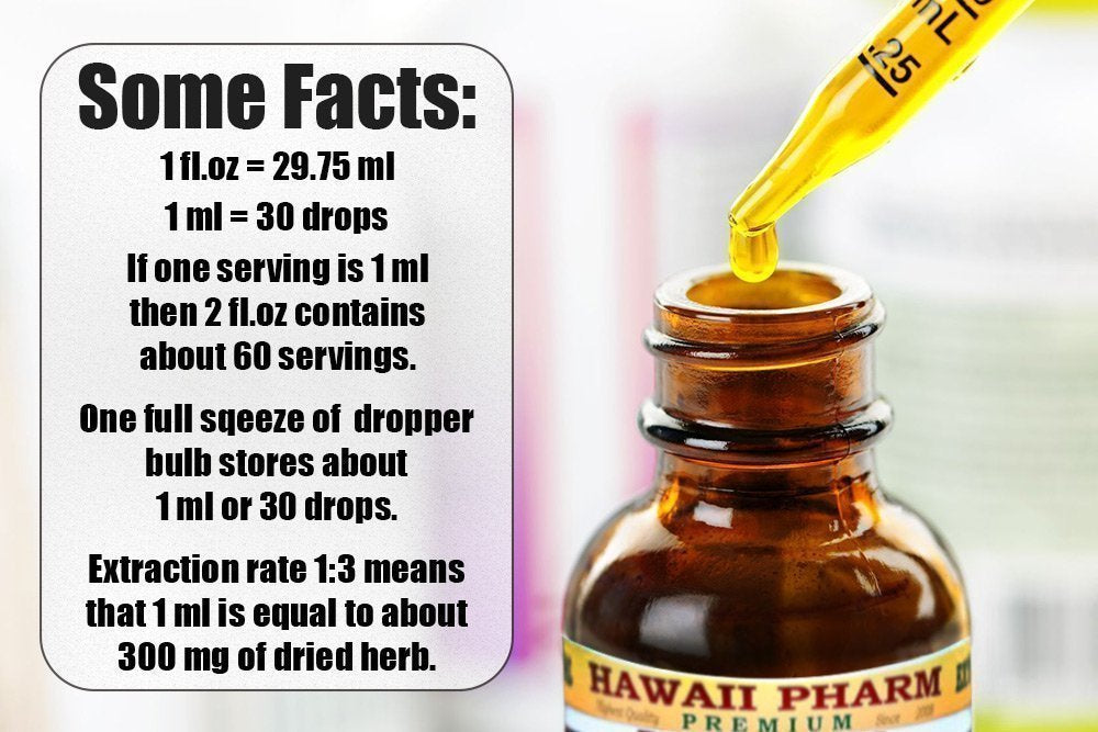 HawaiiPharm Pure Garcinia Liquid Extract, Organic Garcinia (Garcinia cambogia) Tincture, Herbal Supplement, Made in USA, 2 fl.oz