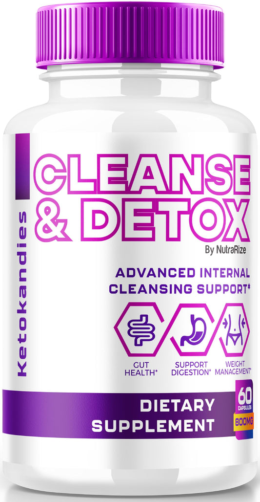 Ketokandies Cleanse & Detox Capsules, Advanced Internal Cleansing Support for Healthy Weight Loss, All-Natural Formula for Cleanse and Detox, Keto Kandies Pastillas Reviews (60 Capsules)