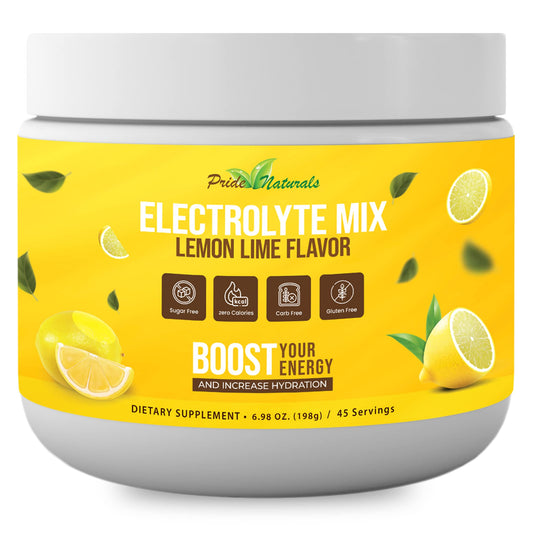 Electrolyte Powder - Refreshing Workout Recovery Electrolytes, Sugar Free, Gluten Free & Vegan, Pure Keto & Paleo Hydration Beverage, Immune Boosting Vitamins (198 Grams, Lemon Lime)