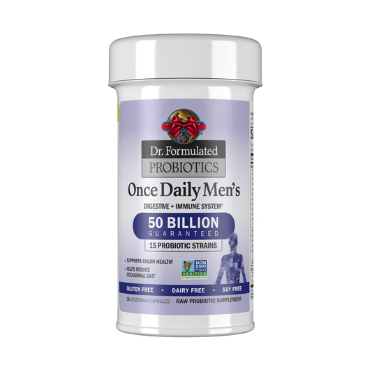 Garden Probiotics for Men - 50 Billion CFU, 15 Strains with Organic Prebiotic Fiber - Supports Digestive and Immune Health - Shelf-Stable - 30 Capsules