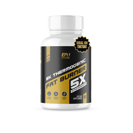 8K Thermogenic Fat Burner 5X | #1 New Weight Loss Supplement to Reduce Fat, Suppress Appetite, Boost Metabolism, Increase Energy w/Raspberry Ketone, Garcinia Cambogia, Green Tea + More - 60 Pills