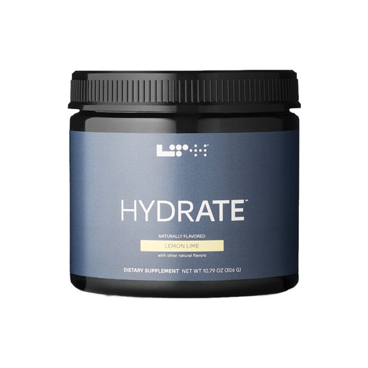 LTH Hydrate Hydration Mix - NSF Certified for Sport - Premium Electrolyte Powder - Plant-Based, Non-GMO, Gluten Free & Dairy Free - 60 Servings (Lemon Lime)