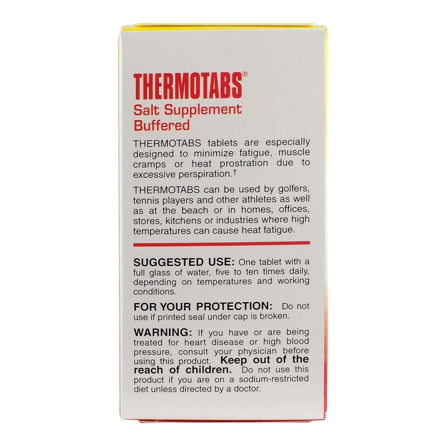 Thermotabs Salt Supplement, Buffered, 100 tablets - Buy Packs and SAVE by Thermotabs