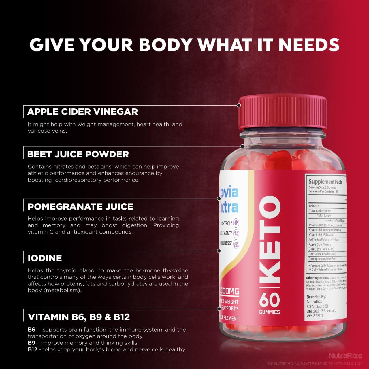 (3 Pack) Ketovia Extra Gummies - Ketovia Extra ACV Gummies, Ketovia ACV Gummies Advanced Weight Loss, Maximum Strength Supplement, Ketovia Keto + ACV Gummy, Keto Via Extra Reviews (180 Gummies)