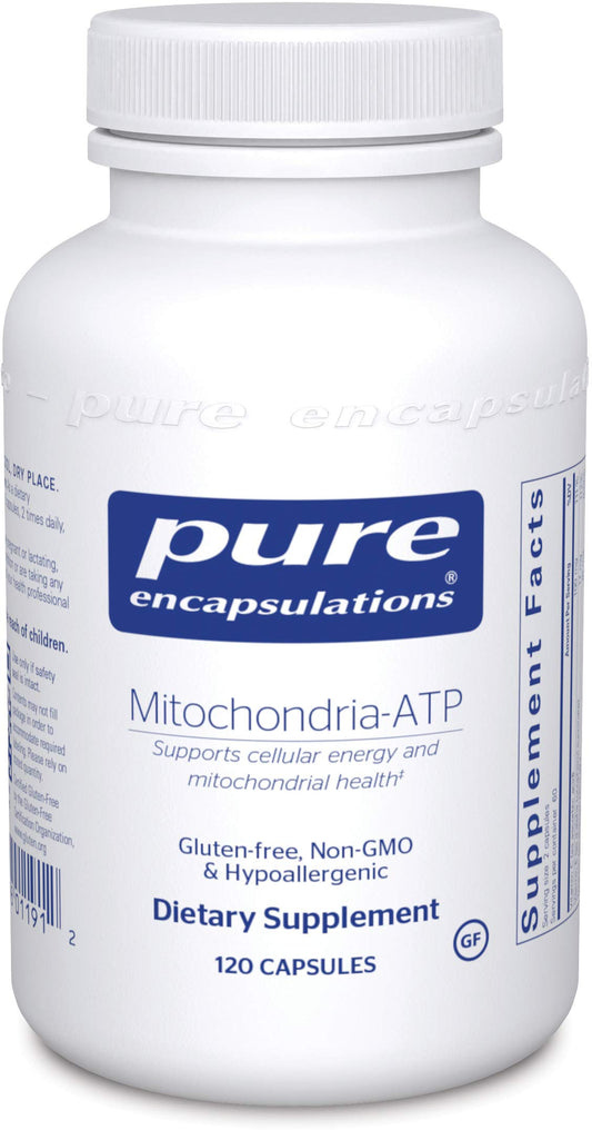 Pure Encapsulations Mitochondria-ATP - Mitochondrial Support - ATP Production Aid* - with Vitamin C, Vitamin E & Thiamin - Antioxidant Support - 120 Capsules
