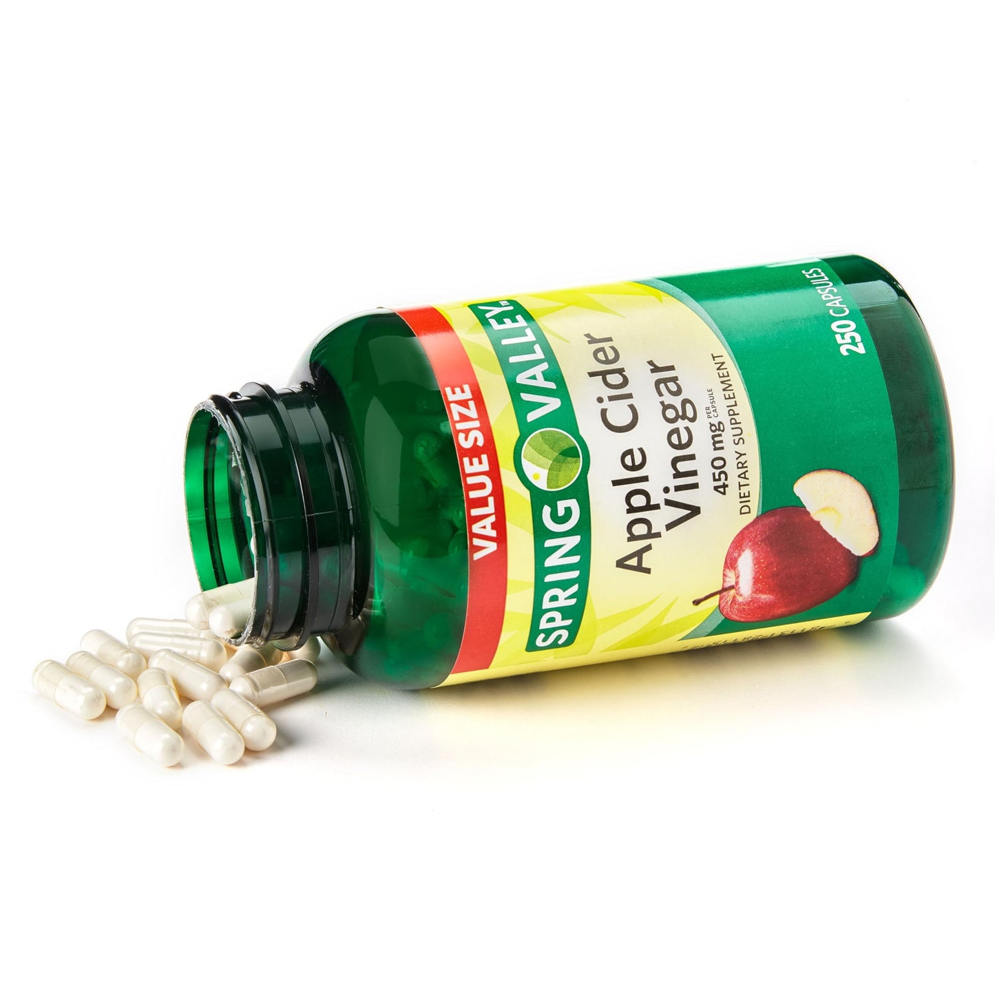 Apple Cider Vinegar Capsules 450 mg - ACV Supplement for Wellness, 250 Count - Apple Cider Vinegar Pills, Vinagre de Manzana Capsulas