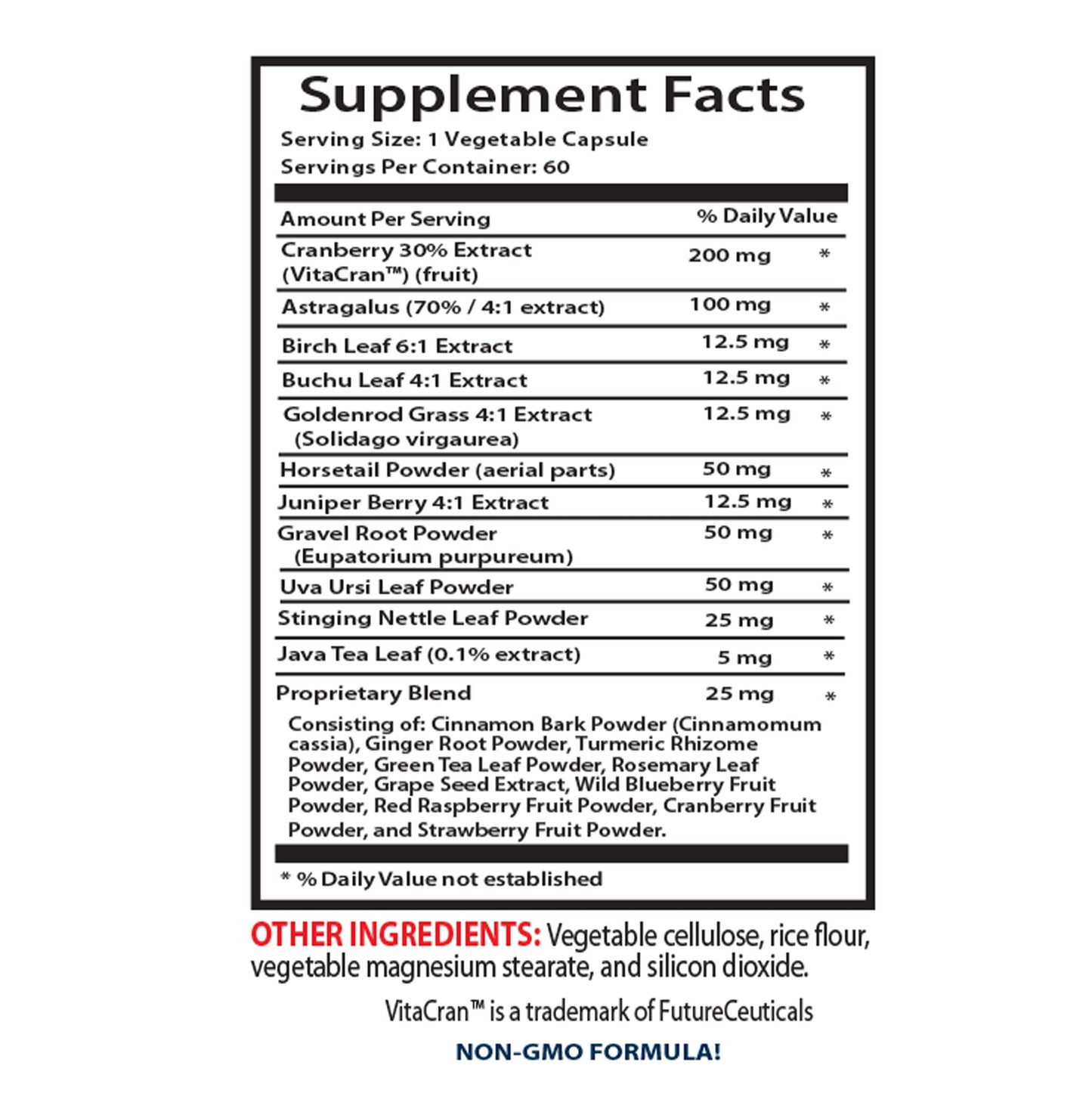 Immune Support Dietary Supplement - Kidney Support - Cranberry Vitamins, Kidney Cleanse, Kidney Cleanse Detox & Repair Formula, Kidney Supplement, Liver and Kidney Supplement - 1 Bottle 60 Caps