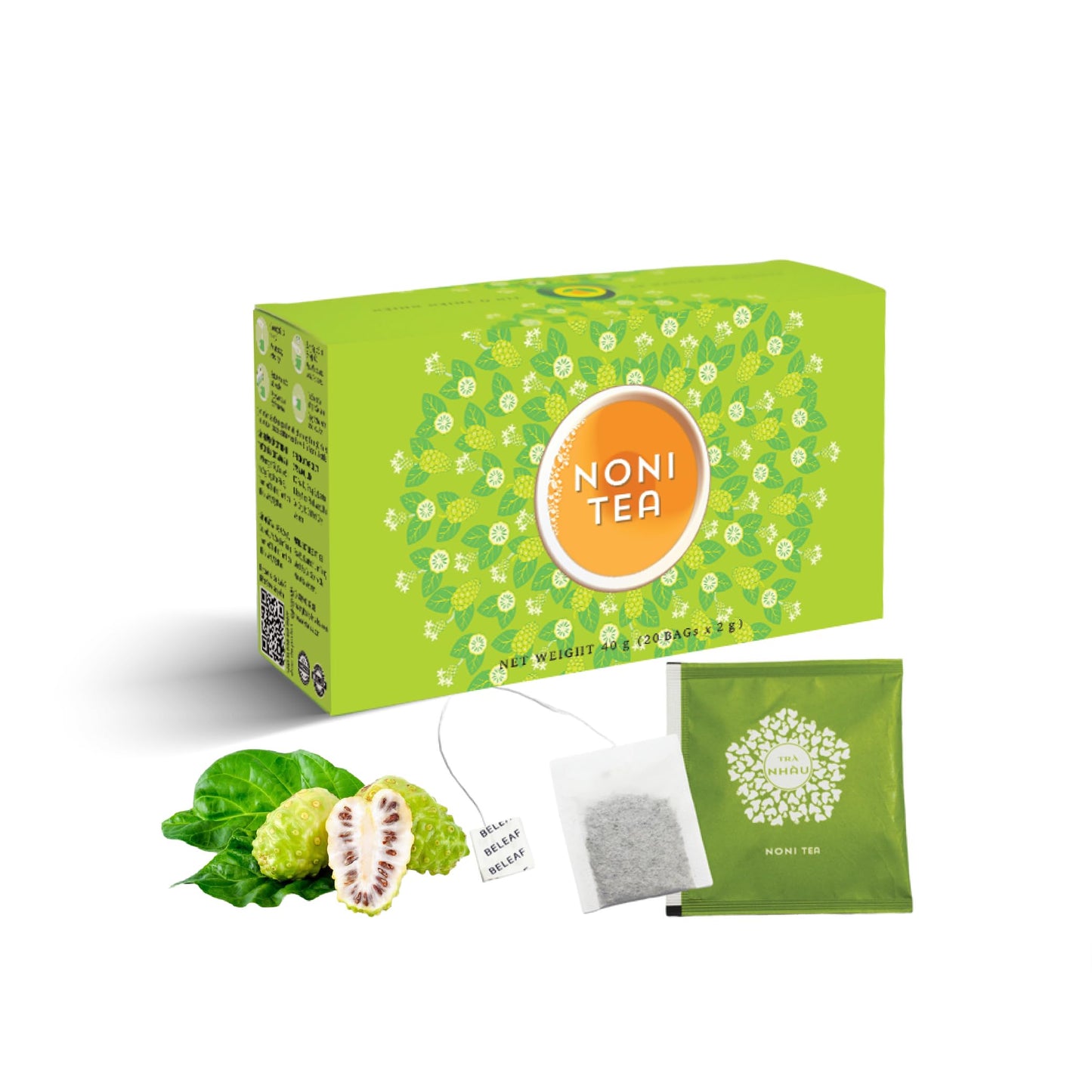 SUNBELEAF  Noni Tea Boosts Immue System Supports Pain Relief Natural Herbal Wellness Support 20 Tea Bags Caffeine Free