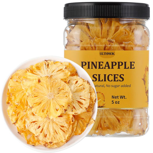Premium Dried Pineapple 5 Oz142gDehydrated Pineapple Slices100 NaturalNo Sugar Added  No Additives