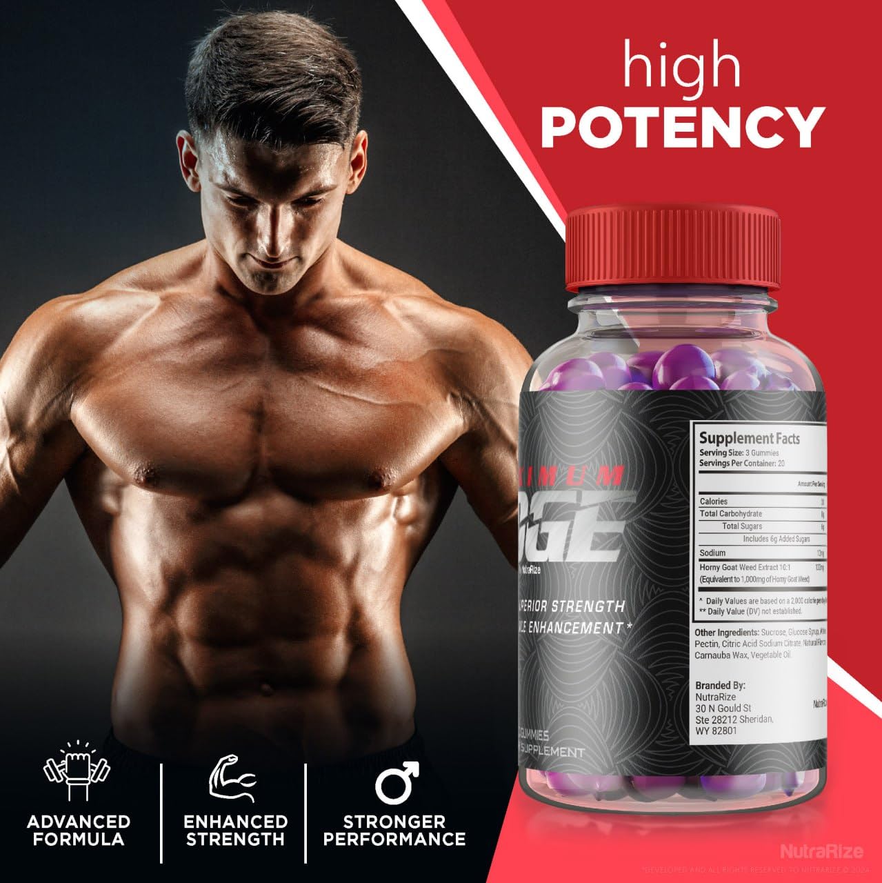 Maximum Edge Male Gummies - Maximum Edge Supplement for Men, A Daily Formula for Overall Wellness and Peak Performance, Maximum Edge Extra Strength Formula, MaximumEdge Gomitas Reviews (60 Gummies)