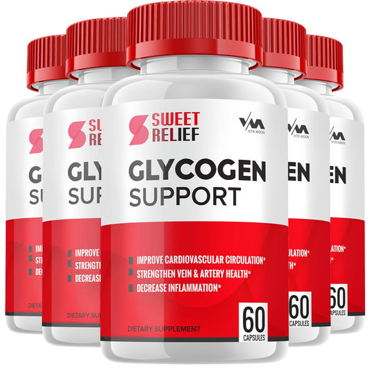 (5 Pack) SweetRelief Glycogen - Sweet Relief Capsule Cleaner, SweetRelief Pills, Advanced Formula for Overall Wellness, Sweet Relief Glycogen Reviews, 300 Capsules