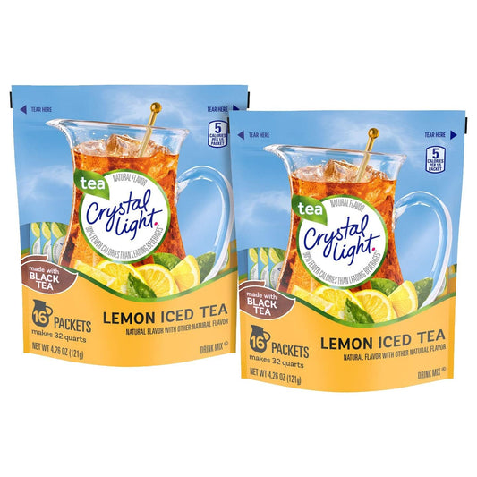 Crystal Light Iced Tea Drink Mix  Lemon  426 oz  16 ct  2 pk