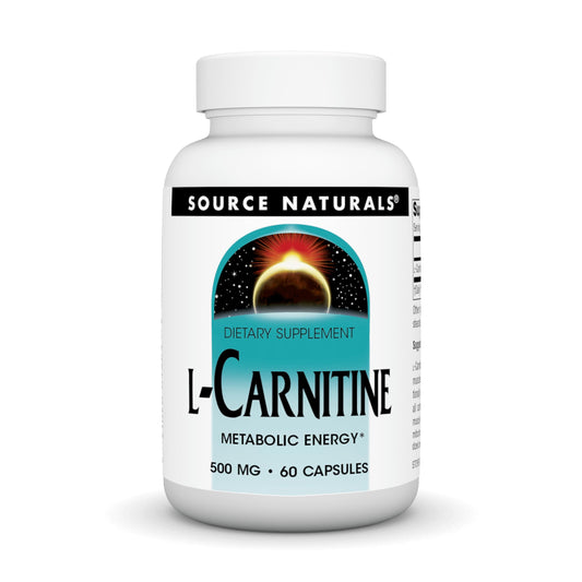 Source Naturals L-Carnitine 500 mg for Metabolic Energy* - 60 Capsules