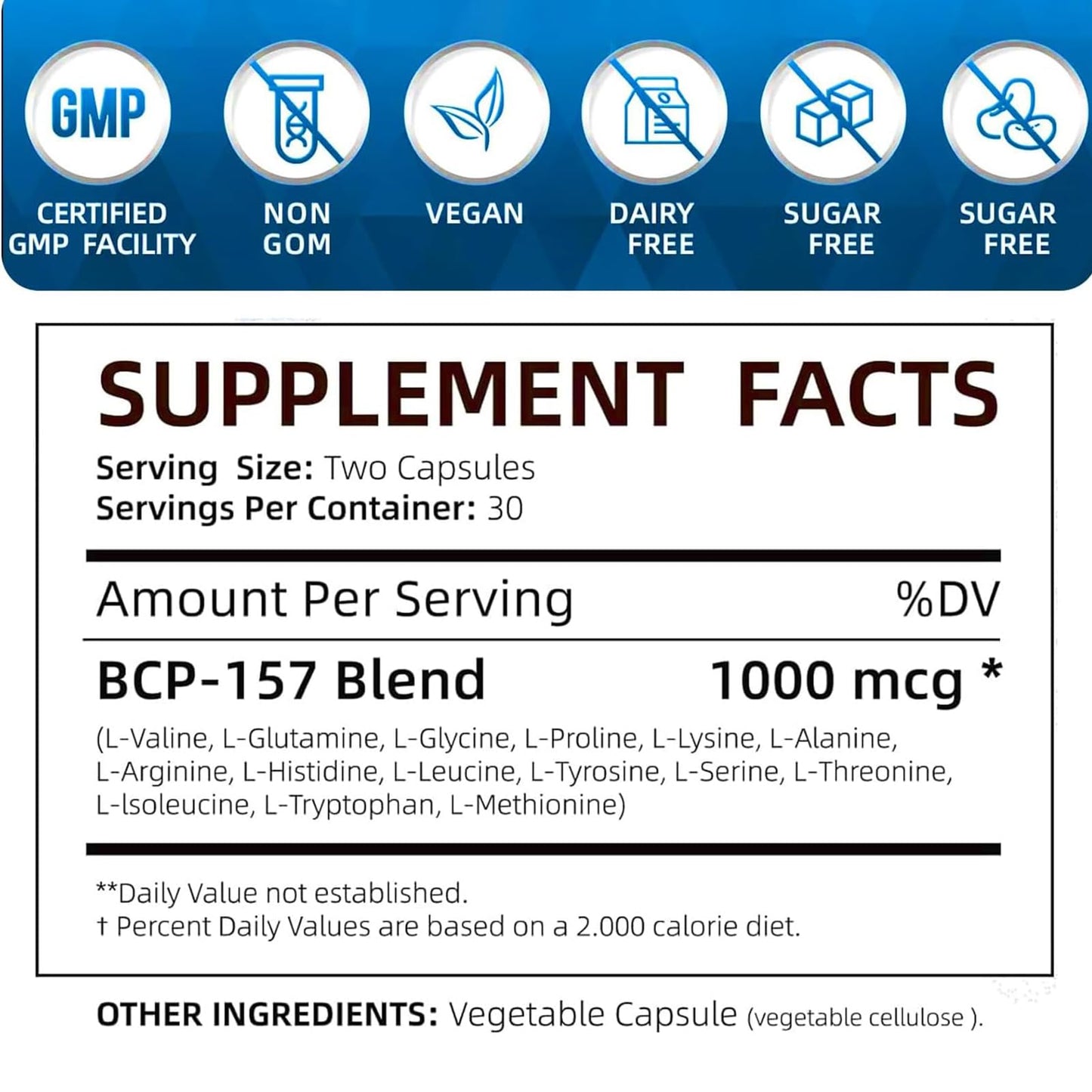 vvovvug 𝐁𝐏 157 Peptide Capsules - New Protective Compound 157, 𝟏𝟓𝟕 Pro 1000mcg, 𝟏𝟓𝟕 𝐂𝐚𝐩𝐬𝐮𝐥𝐞𝐬 Non-GMO,Gluten Free Supplement 120 Capsules