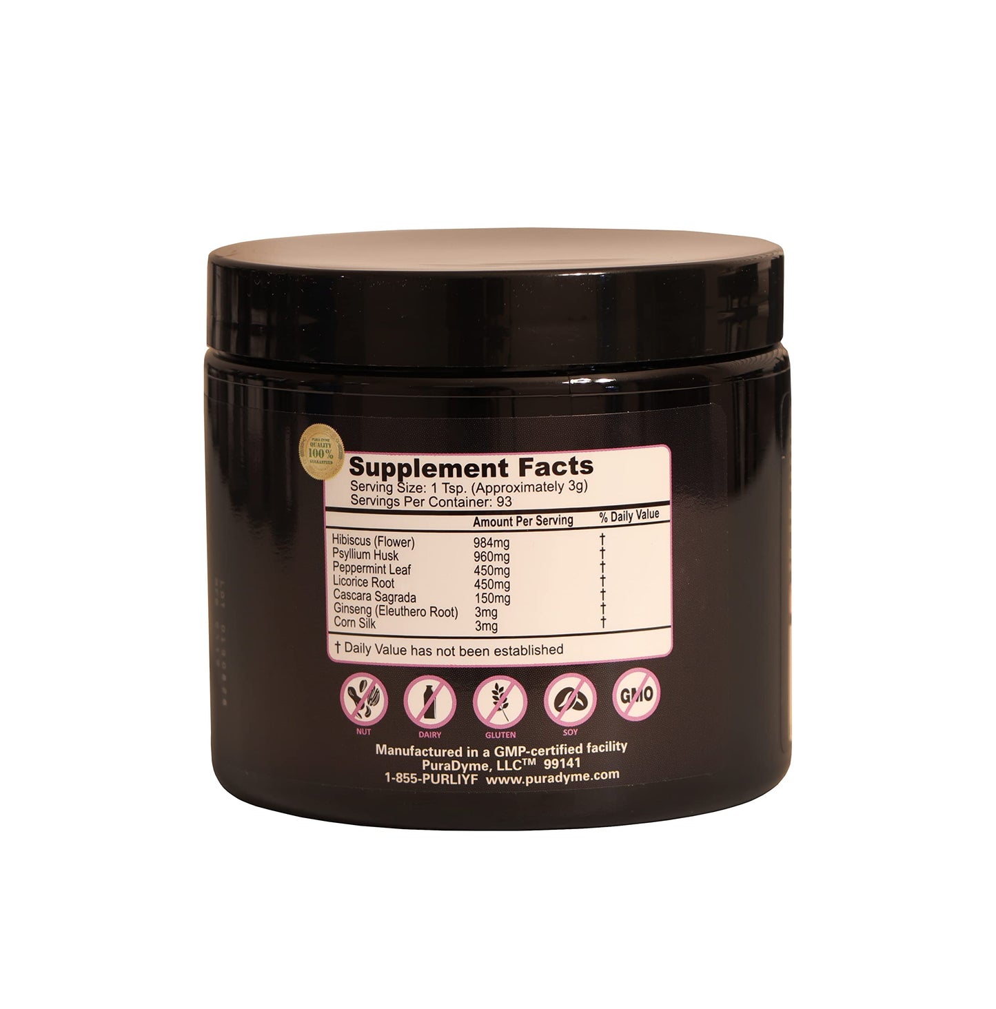 Puradyme Herbal Colon Cleanse and Detox Dietary Supplement - 10 ounce powder. By Lou Corona