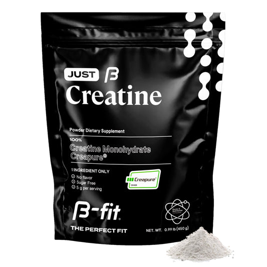 B-FIT B Creatine Monohydrate Powder - Just Creatine Creapure - 90 Servings - 450 g - Pre Workout Creatine for Women - Sugar-Free - Flavorless Supplement - 3 Month Supply