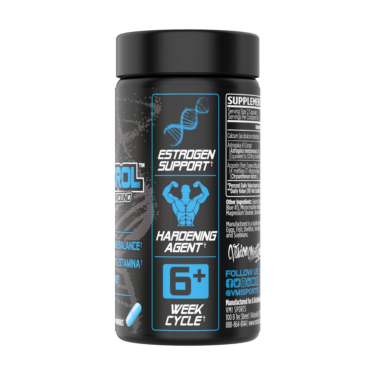 VMI Sports | Arimidrol Hardening Compound | Natural Estrogen Blocker for Men | Testosterone Booster and Aromatase Inhibitor | to Build Muscle and Burn Fat | Anti Estrogen (Bonus Size - 90 Capsules)