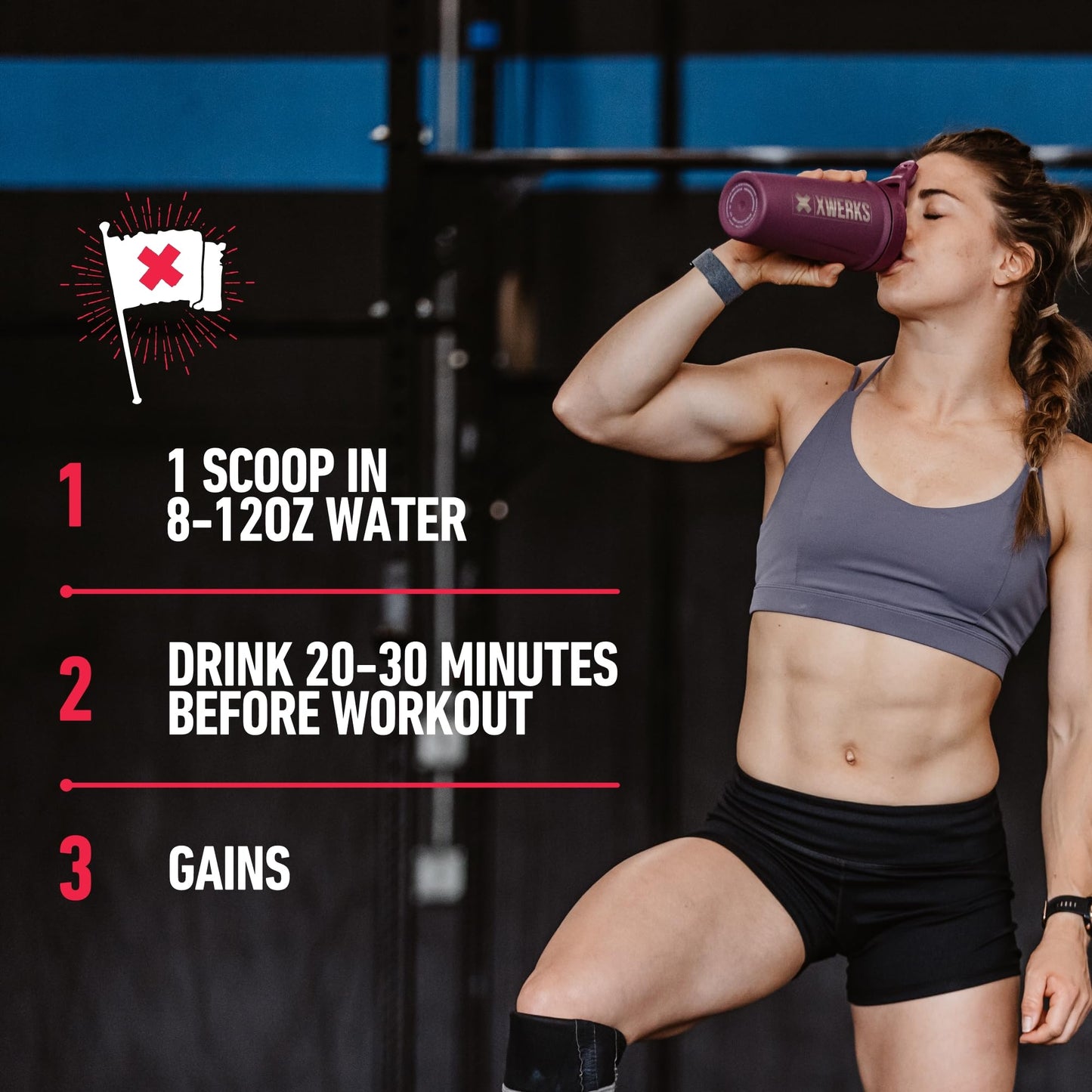 Xwerks Ignite Watermelon Pre Workout Powder, Natural Keto Pre-Workout for Women and Men with Explosive Energy, Gluten Free Preworkout Blend for Endurance Stamina, 150 mg Caffeine 30 Servings