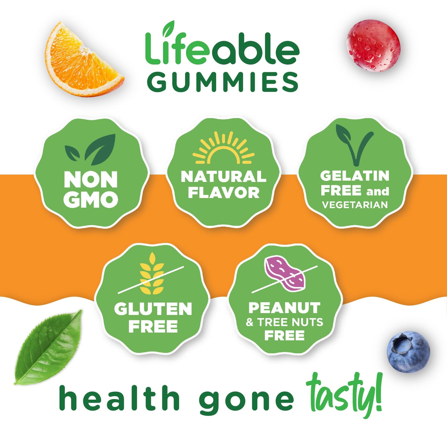 Lifeable Prebiotic Fiber Gummies for Adults | 5g | Great Tasting Fiber Supplement Gummies | Prebiotic Gummies for Digestive Health | High Fiber Gummies for Women, Men | 90 Gummies