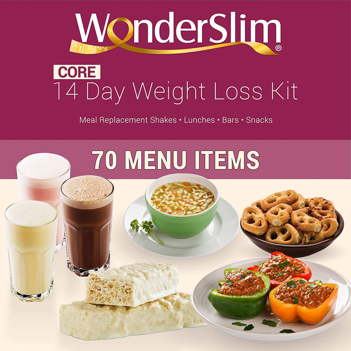 WonderSlim 2 Week Weight Loss Kit with 70 Meals & Snacks