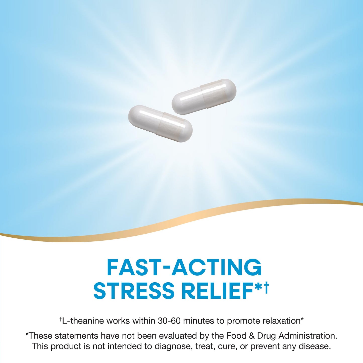 Nature's Way L-Theanine, Stress Support*, Promotes Relaxation*, 200 mg per 2-Capsule Serving, Vegan, 60 Capsules (Packaging May Vary)
