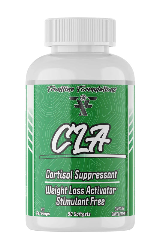 Frontline Fomulations CLA, Cortisol Suppressant, Stimulant Free, Enhances Energy and Metabolism, Increased Energy and Endurance, Train Harder, Recover Faster, Veteran Owned and Operated (90 Servings)
