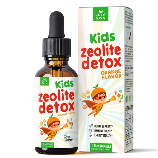 Zeolite Detox Drops for Kids - Advanced Detox Liquid Supplement with Clinoptilolite Zeolite - Toddlers Children's Natural Health Support to Clean Toxins - Gluten Free Sugar-Free Vegan