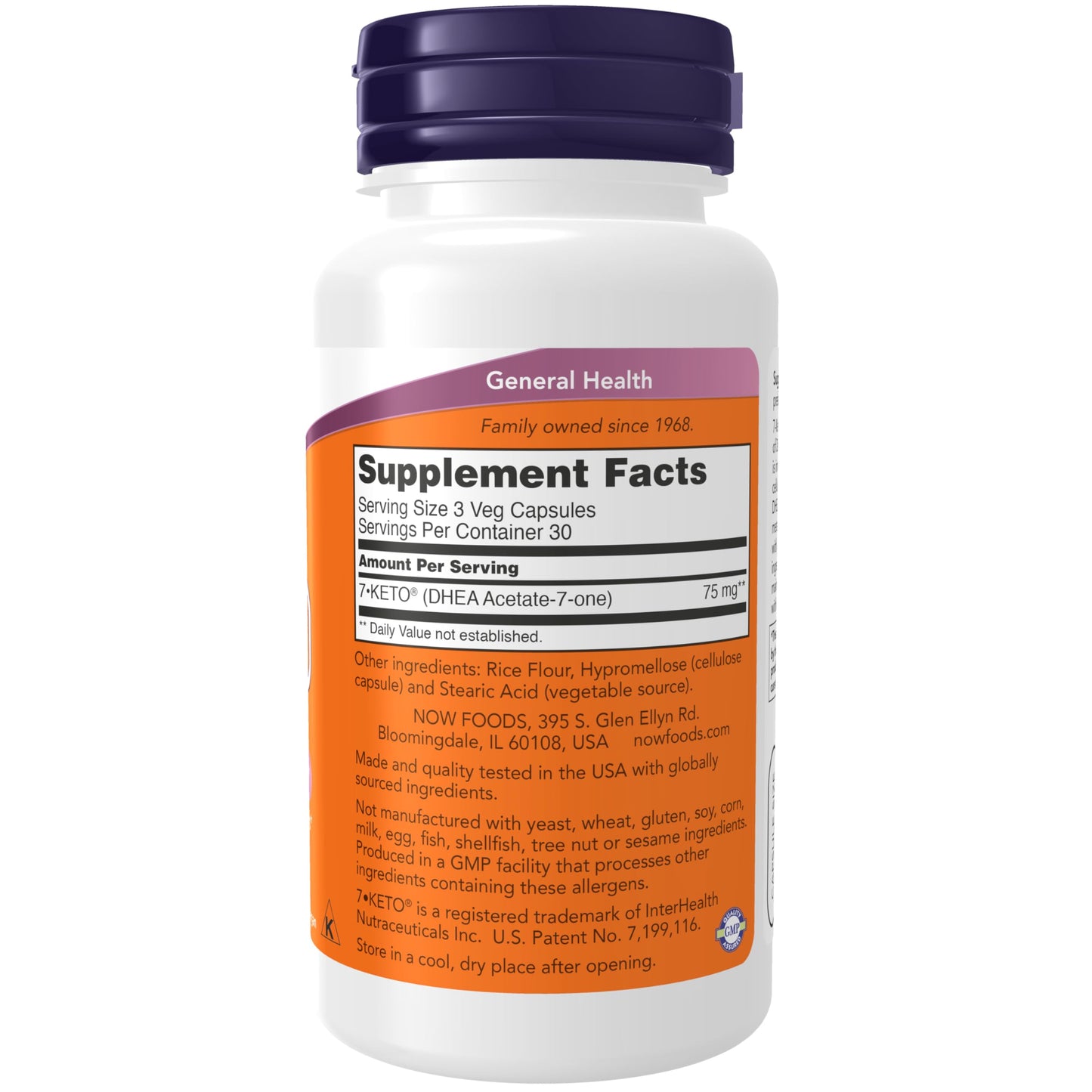 NOW Foods Supplements, 7-Keto (DHEA Acetate-7-one) 25 mg, Weight Management*, 90 Veg Capsules