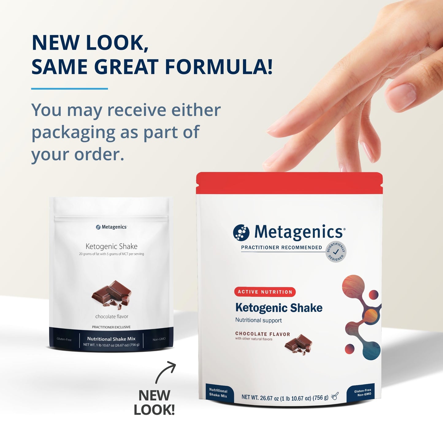 Metagenics Ketogenic Shake - Ketogenic Diet Protein Shake - 25 Vitamins & Minerals - With Biotin, Calcium, Iron & Manganese - Non-GMO & Gluten-Free - Chocolate - 14 Servings