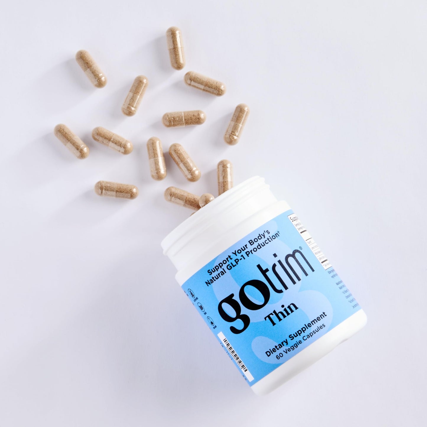 GoTrim® Thin - GLP-1 Support Supplement with Eriomin® Lemon Extract, TriBiome™ & Saffron - Promotes Appetite Control & Metabolic Health - Vegan, Non-GMO - 30 Capsules