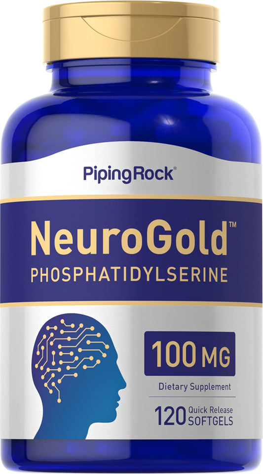 Piping Rock Phosphatidylserine 100mg | 120 Softgels | NeuroGold | Non-GMO, Gluten Free Supplement