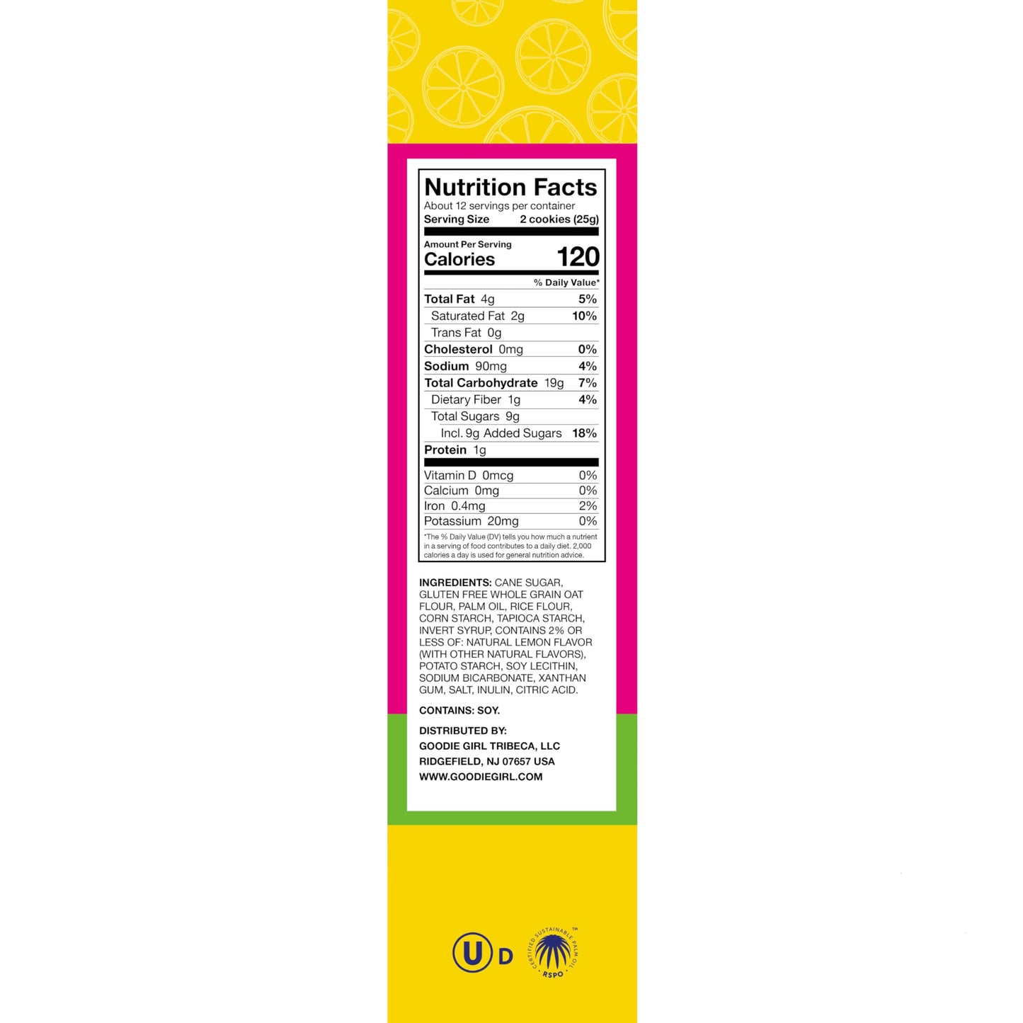 Goodie Girl Lemon Sandwich Cookies  Gluten Free Vegan Peanut Free Egg Free Dairy Free  106oz Box Pack of 3