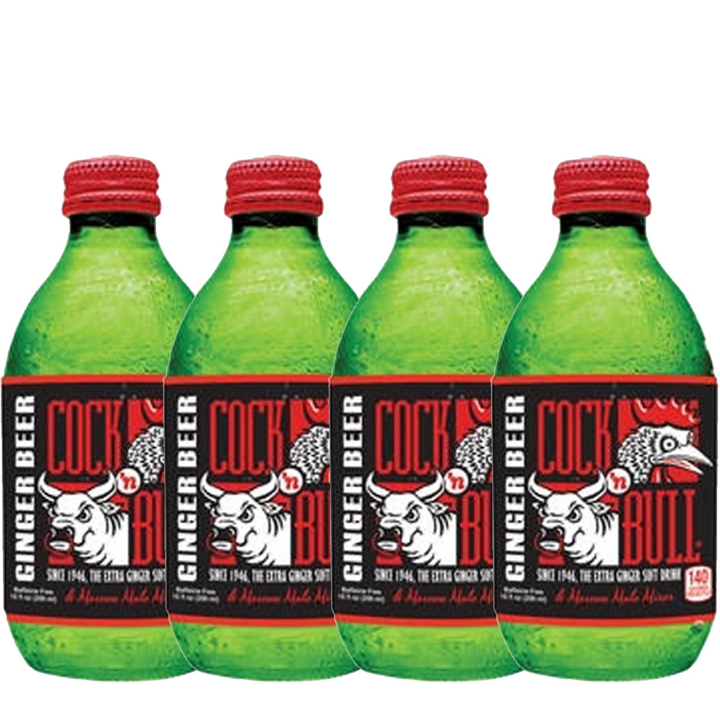 Cock n Bull Ginger Beer 4 Pack 10oz Soda Bottles  Ideal Mixer for Cocktails Mocktails and Bartenders  Premium Quality for Perfect Mixed Drinks  Refreshing Flavor Profile Made In USA