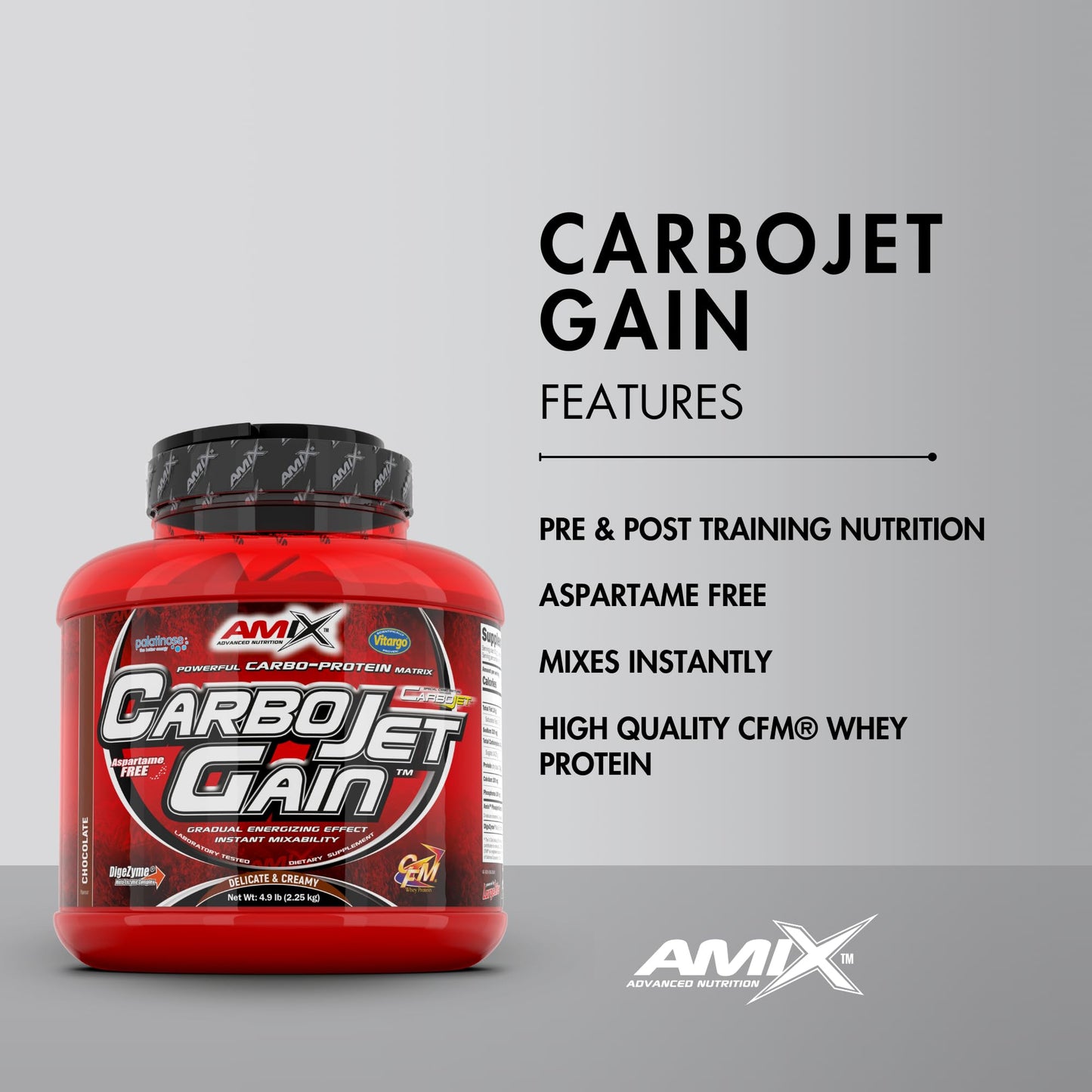 Amix CarboJet Gain - 4.96 Pound - Chocolate Flavor