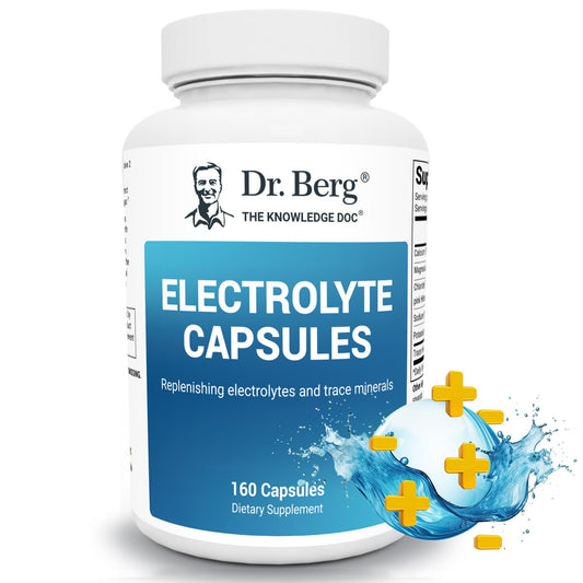 Dr. Berg Electrolyte Capsules - Electrolyte Supplements for Supporting Energy, Endurance, and Hydration - Sugar Free, No Maltodextrin, Keto Friendly - 160 Caps