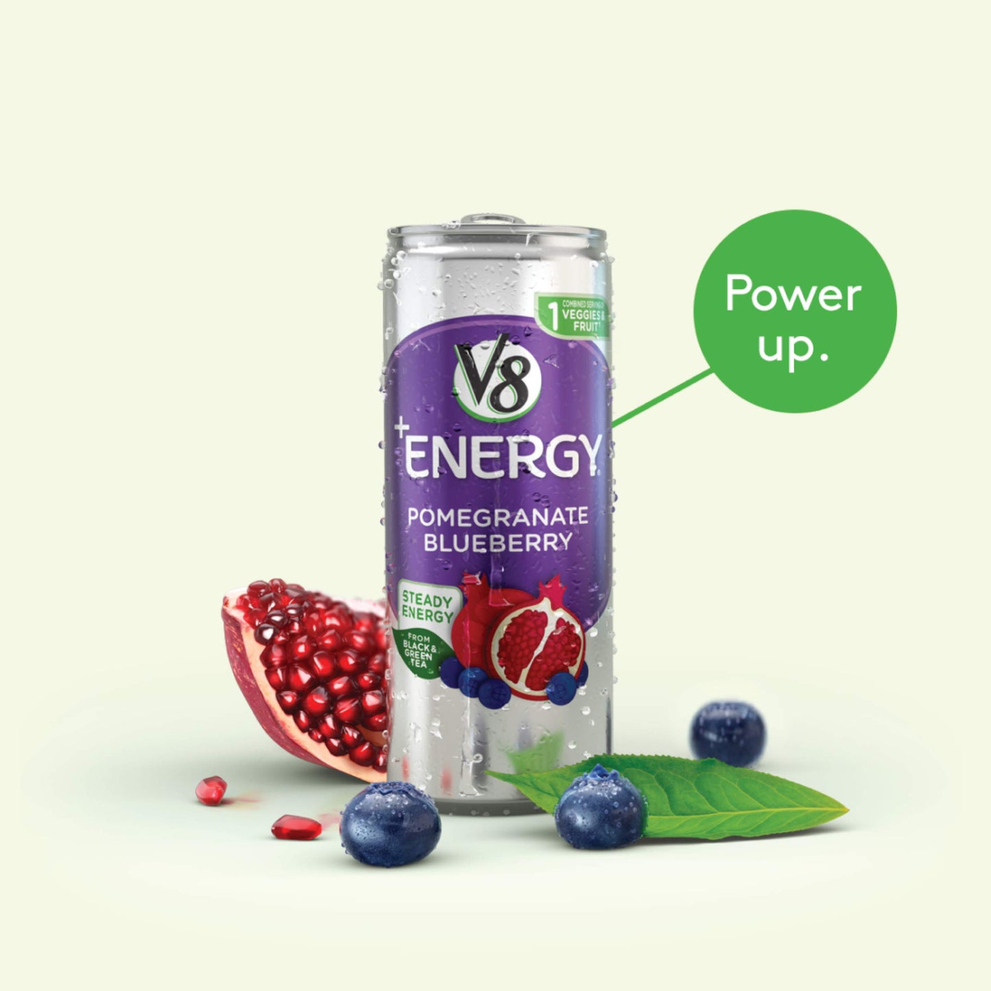 V8 Energy Healthy Energy Drink Natural Energy from Tea Pomegranate Blueberry 8 Oz Can