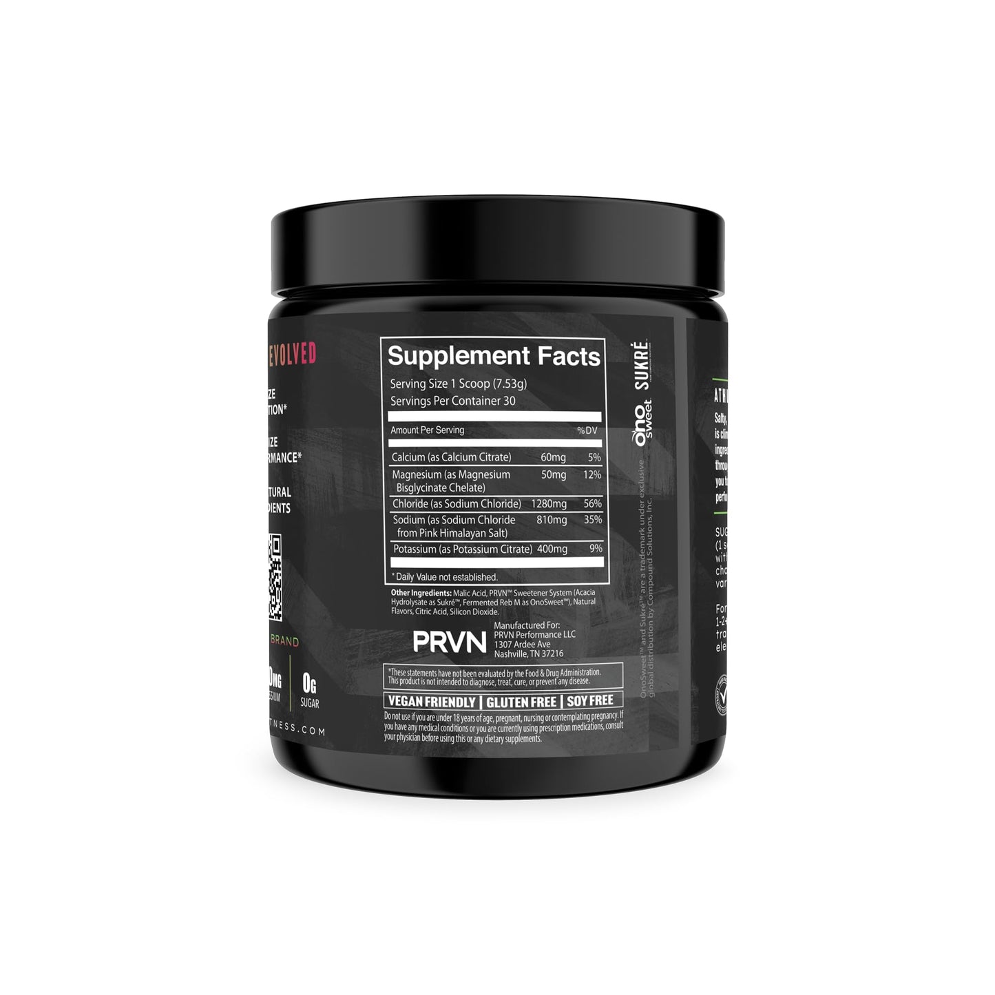 PRVN Performance Hydration+ Optimized Formula - Rich in Sodium, Potassium & Chloride for Enhanced Hydration & Recovery, 30 Serv (Watermelon)