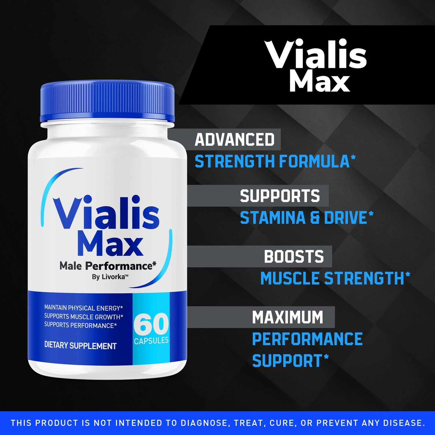 Vialis Max Pills for Men, Vialis Max, Vialis Max for Men, Vialis Max Pill for Men, Vialis Max Supplement, Vialis Max Supplement for Men, Vialis Max Support Capsules, 60 Capsules for 1 Month